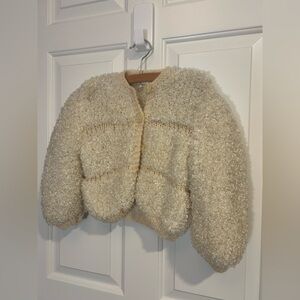 VINTAGE Neiman Marcus Boucle Toddler Sweater Ivory/Cream 4T